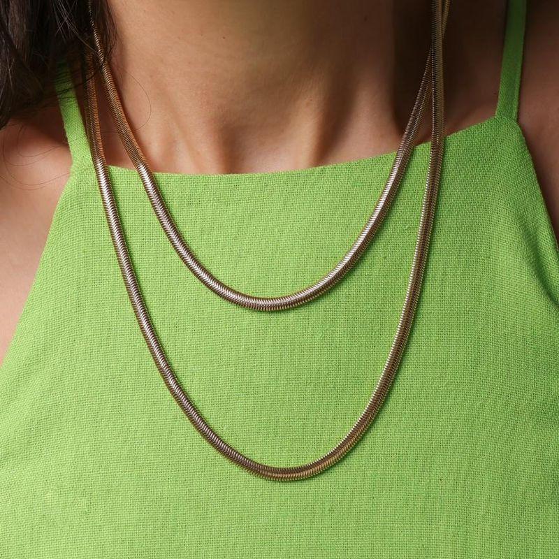 CHOKER SNAKE BANHADO A OURO