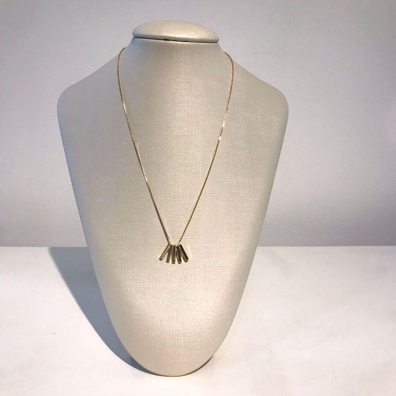 COLAR CANUTILHOS BANHADO A OURO