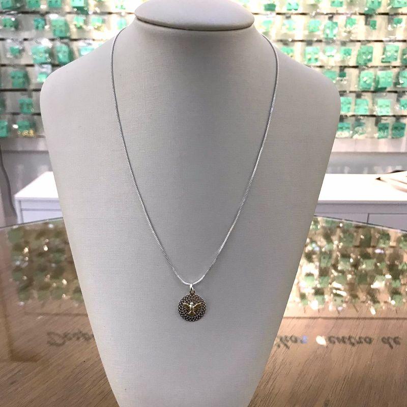 COLAR ESPÍRITO SANTO DESIGN OURO BANHADO A PRATA