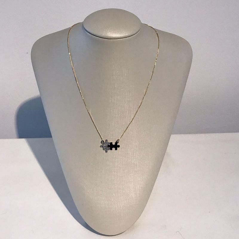 COLAR PERSONALIZADO AUTISMO BANHADO A OURO