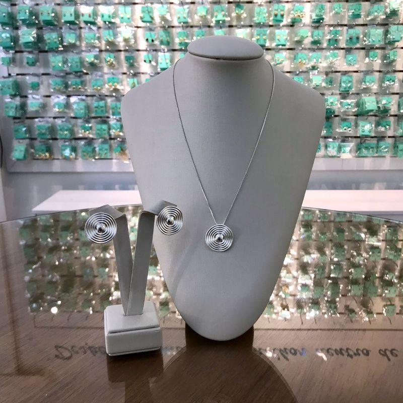 CONJUNTO DESIGN AMASSADO TEXTURIZADO BANHADO A PRATA