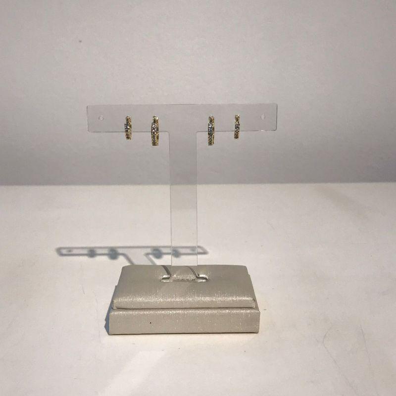 DUPLA DE ARGOLA EM ZIRCÔNIA BANHADO A OURO