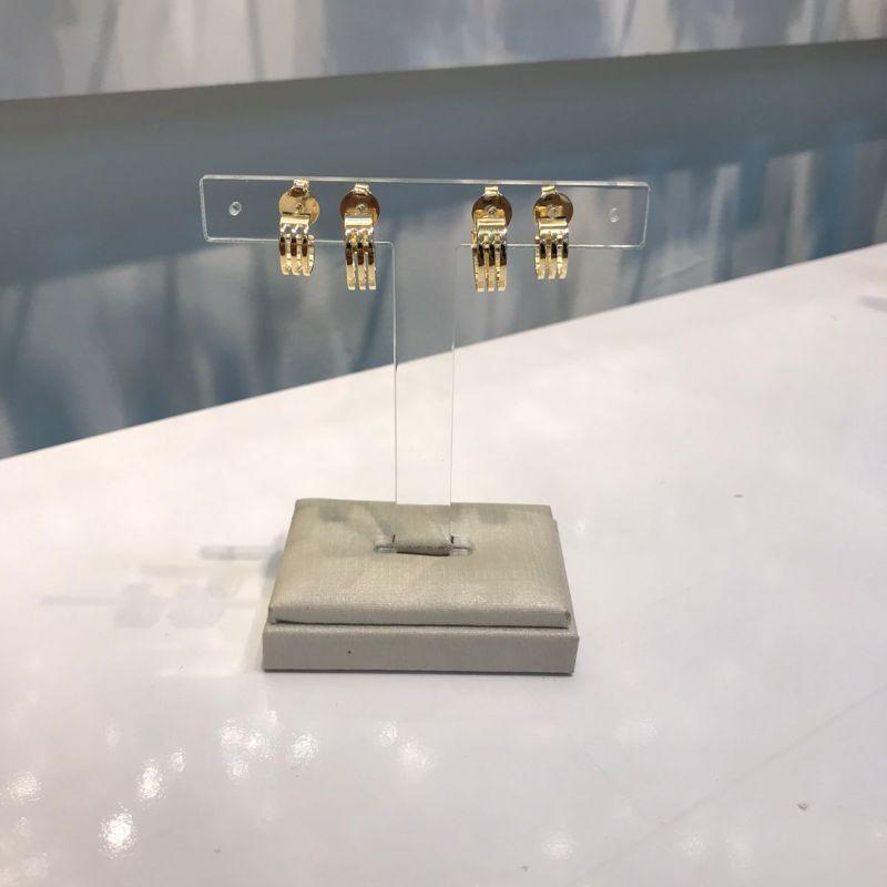 DUPLA DE ARGOLA VAZADA BANHADO A OURO