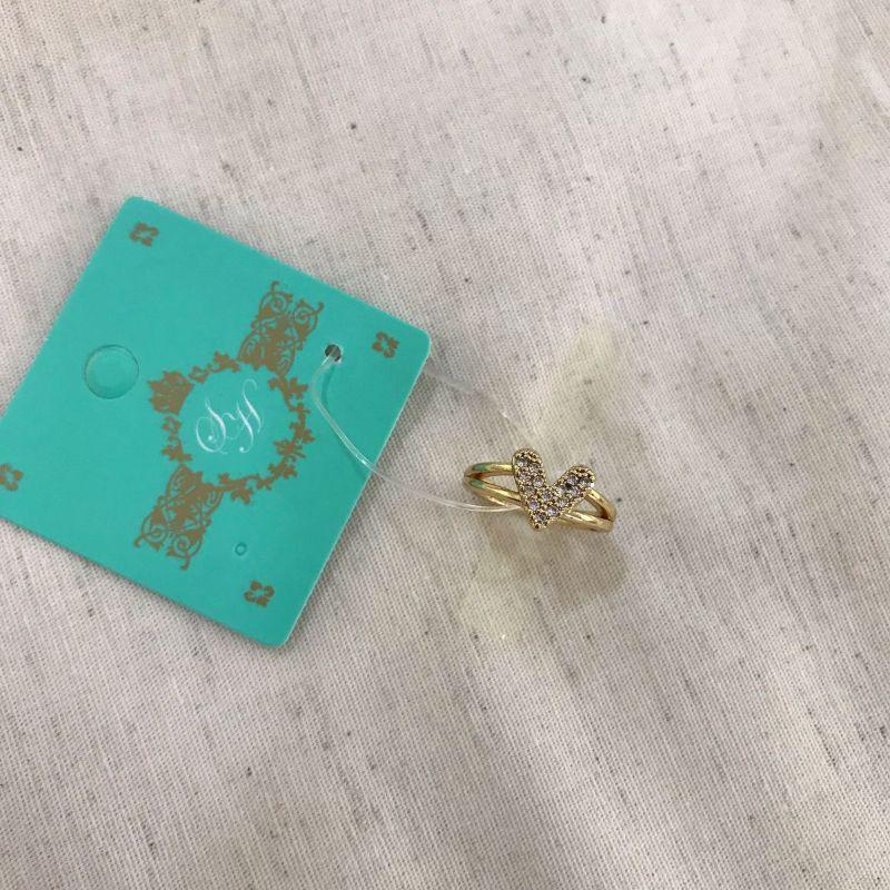 FALANGE CORAÇÃO EM ZIRCÔNIA BANHADO A OURO