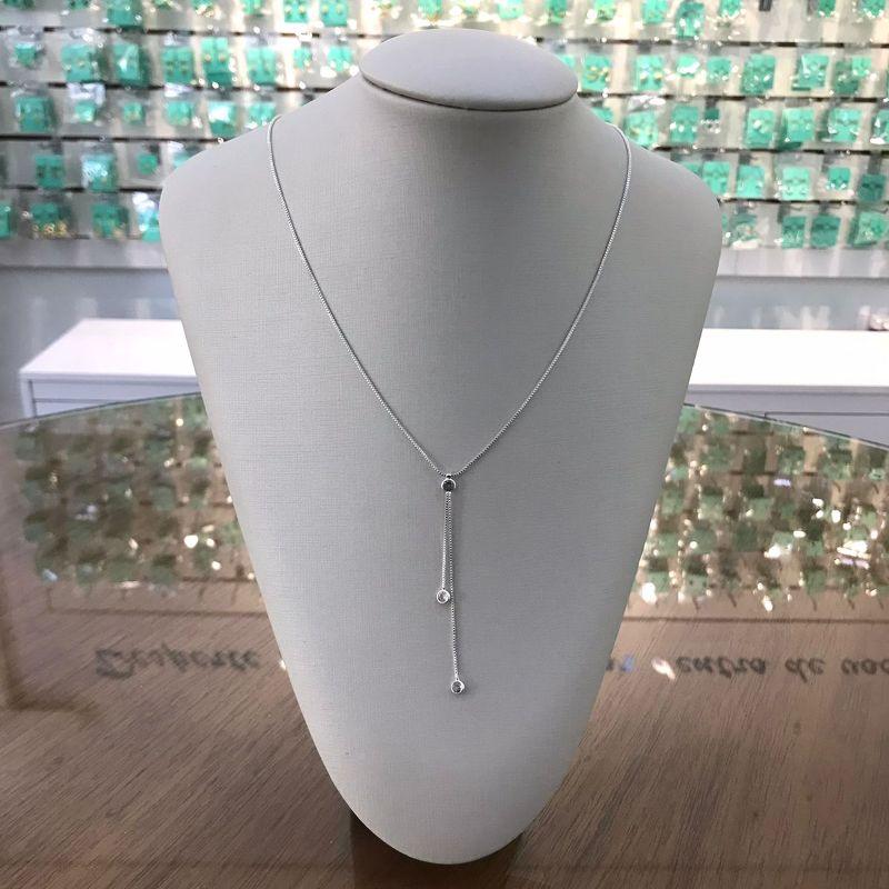 GRAVATINHA COM TIFFANY BANHADO A PRATA