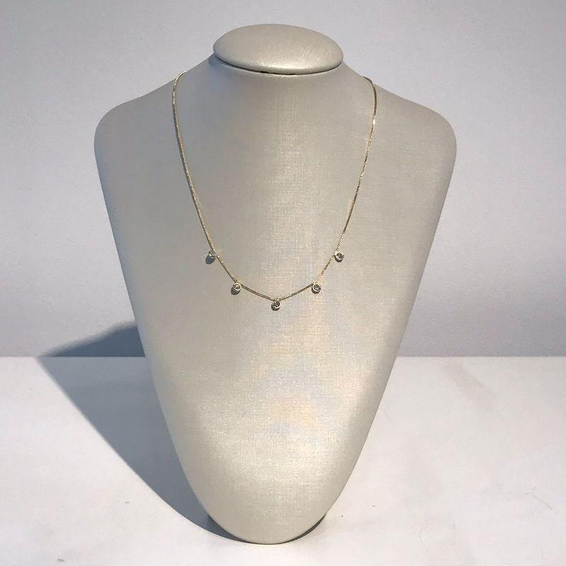 COLAR PONTO DE LUZ INTENSO BANHADO A OURO