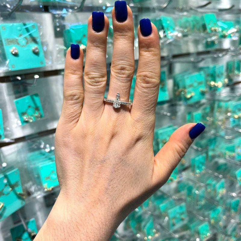 ANEL NOSSA SENHORA APARECIDA ZIRCÔNIA BANHADO A PRATA