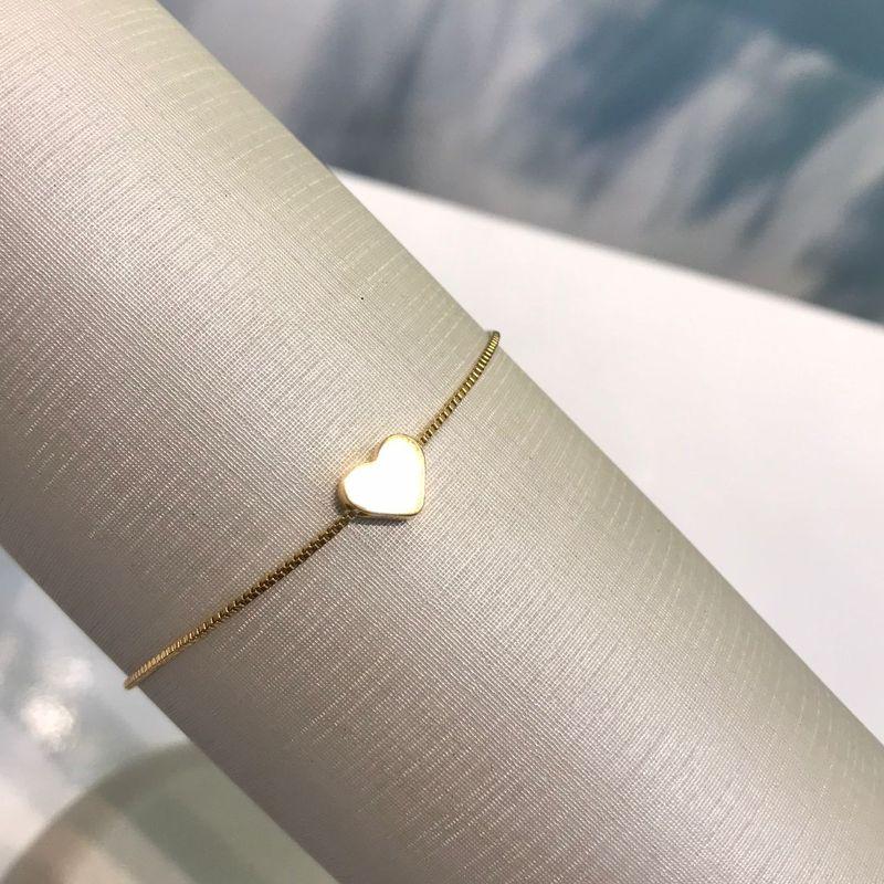 PULSEIRA CORAÇÃO JEWELRY BANHADO A OURO