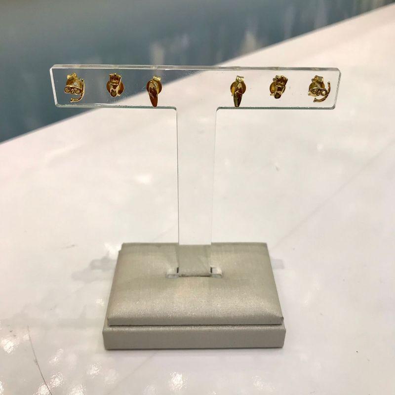 TRIO HOLLYDAY BANHADO A OURO