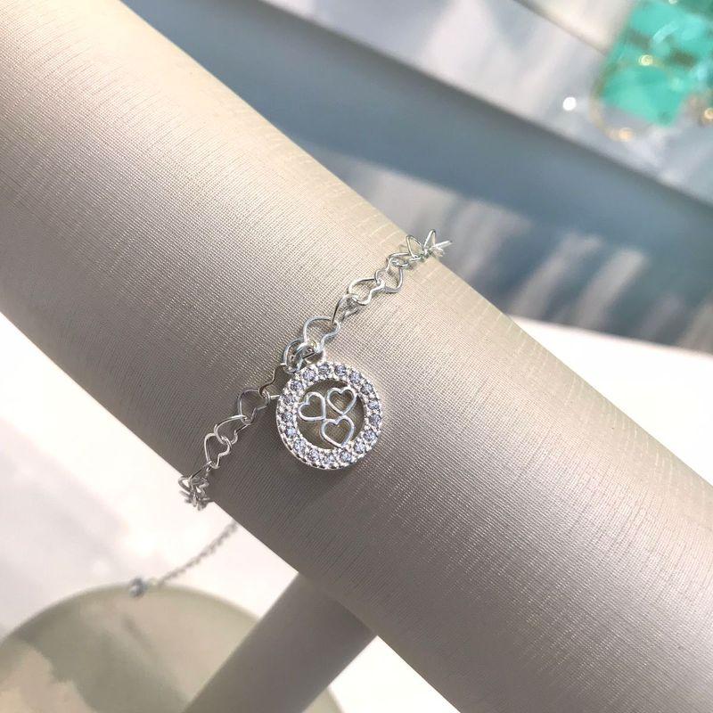 PULSEIRA AMOR INFINITO BANHADO A PRATA