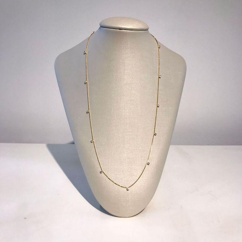 COLAR LONGO PONTO DE LUZ 60CM BANHADO A OURO