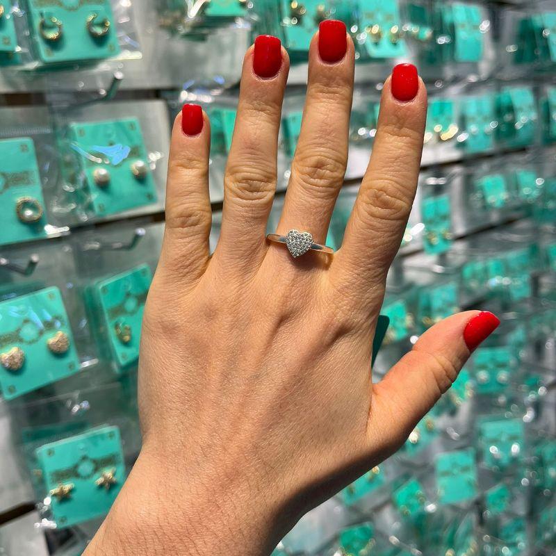 ANEL CORAÇÃO GOLD MICRO ZIRCÔNIA E ZIRCÔNIA BANHADO A PRATA