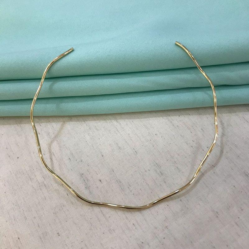 CHOKER ARO ONDULADO BANHADO A OURO