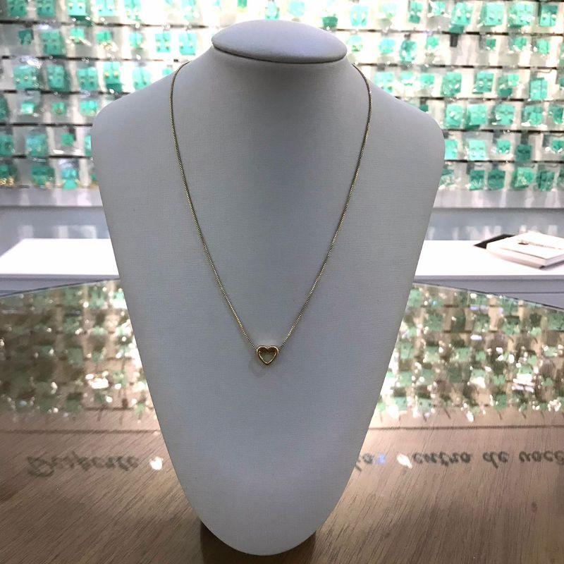 COLAR CORAÇÃO VAZADO DUPLO BANHADO A OURO