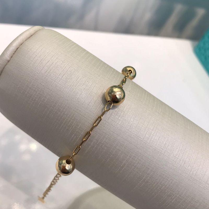 PULSEIRA ESFERA CORRENTE CARTIER BANHADO A OURO