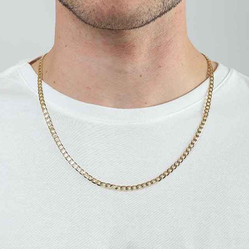 CORRENTE GRUMET FECHO GAVETA MASCULINO BANHADO A OURO