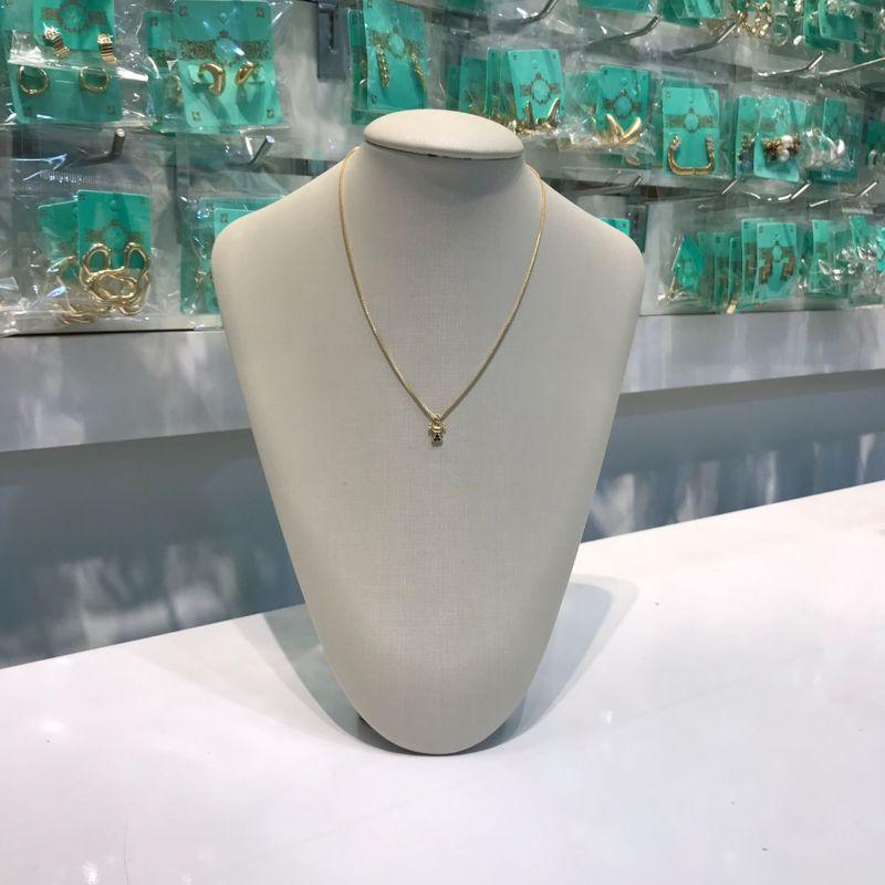 COLAR SWEET GIRL EM ZIRCÔNIA INFANTIL BANHADO A OURO