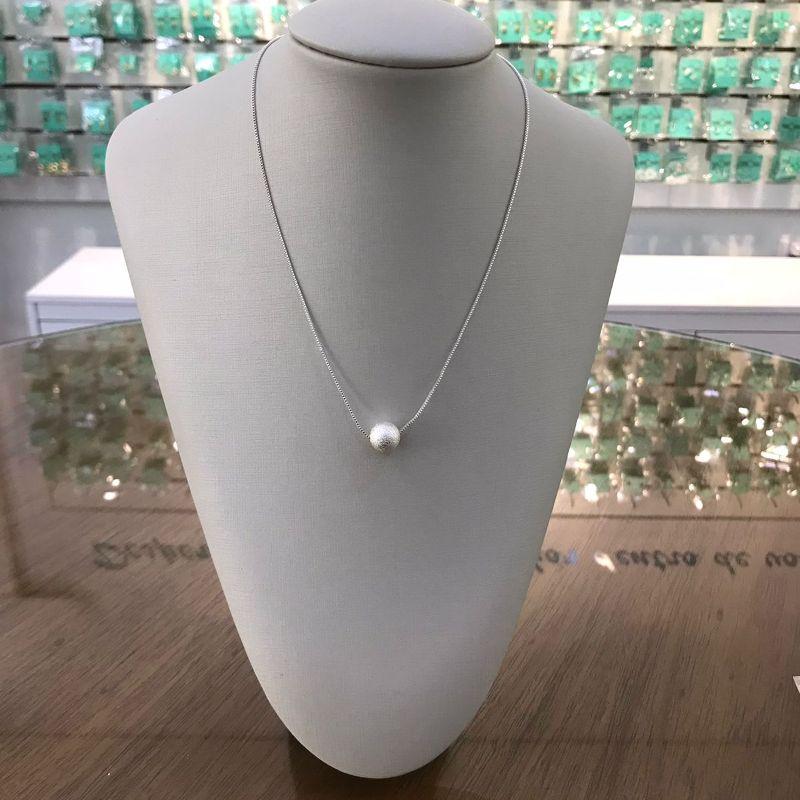 COLAR ESFERA FOSCA GOLD BANHADO A PRATA