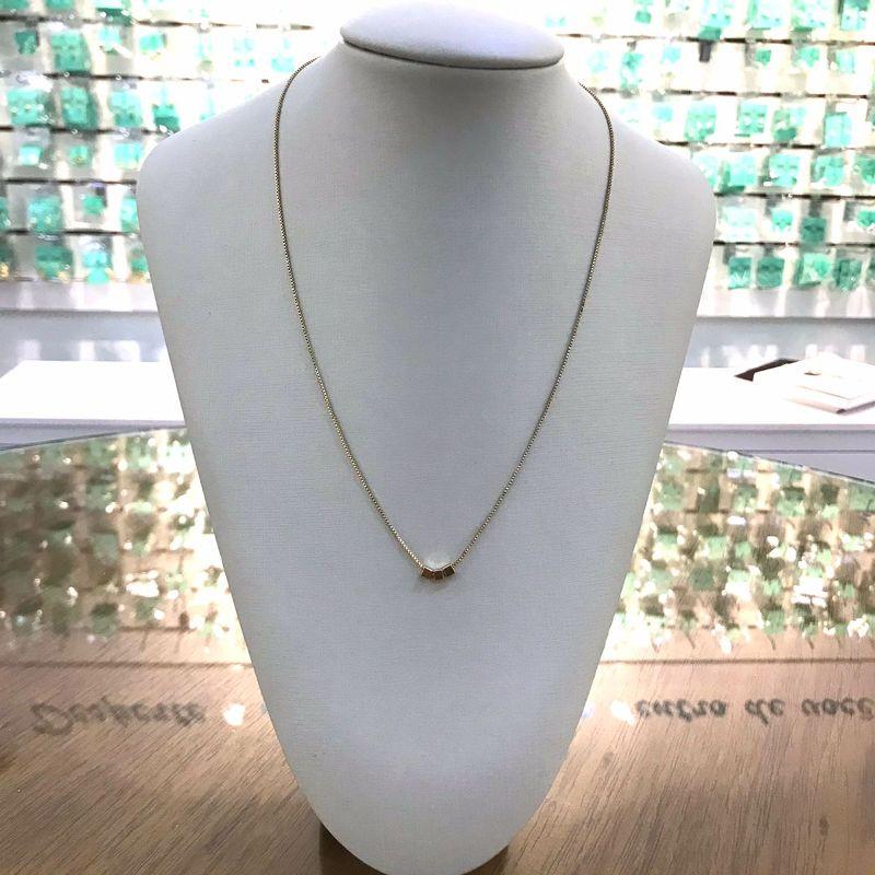 COLAR SQUARE BANHADO A OURO