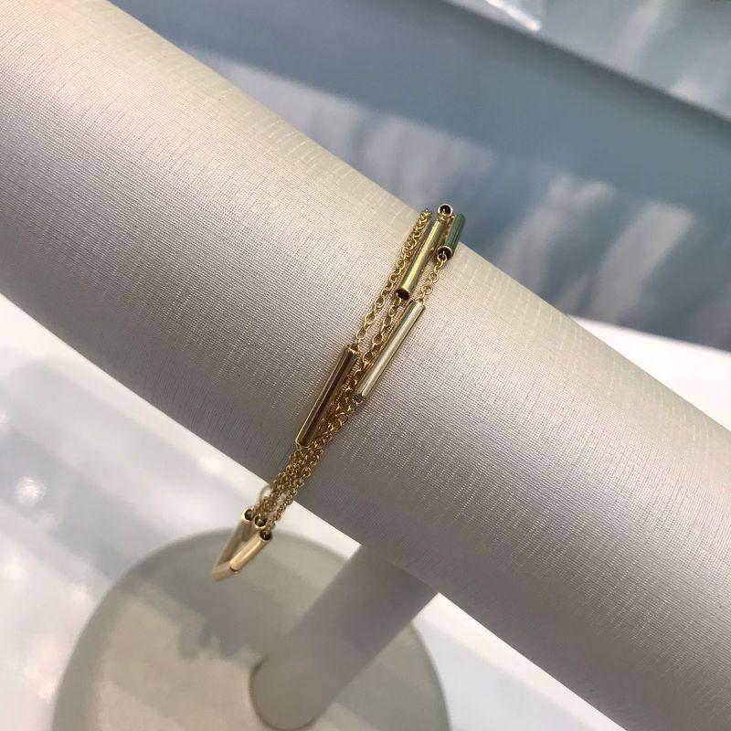 PULSEIRA TRIO TUBINHOS BANHADO A OURO