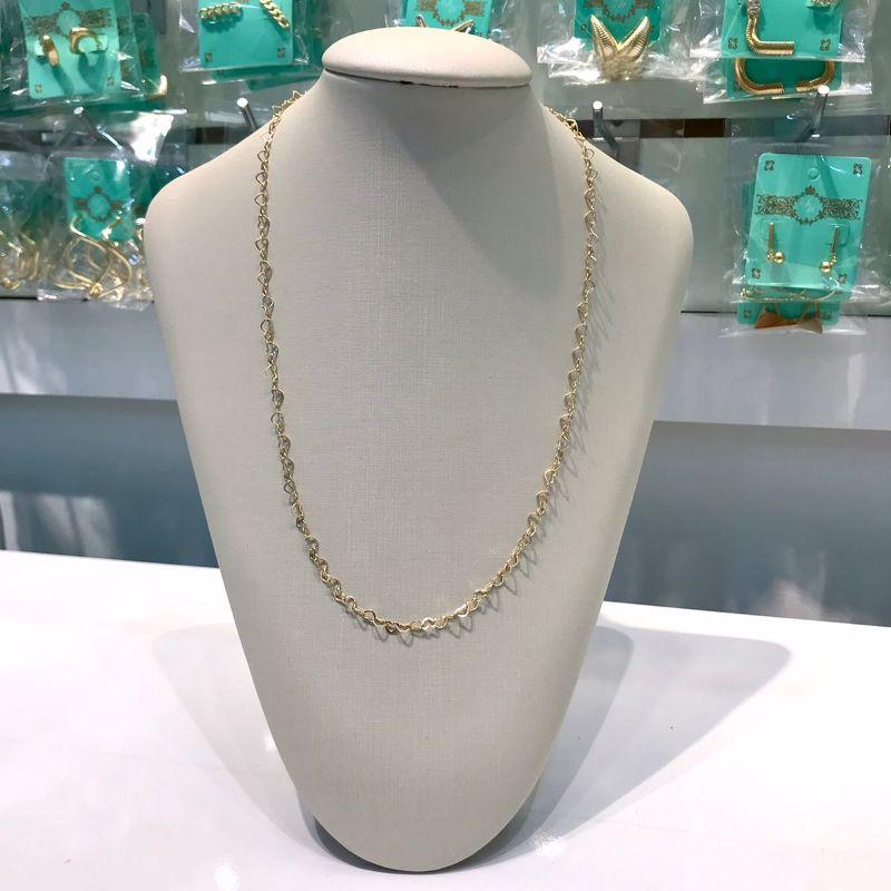 CHOKER CORAÇÃO VAZADO BANHADO A OURO