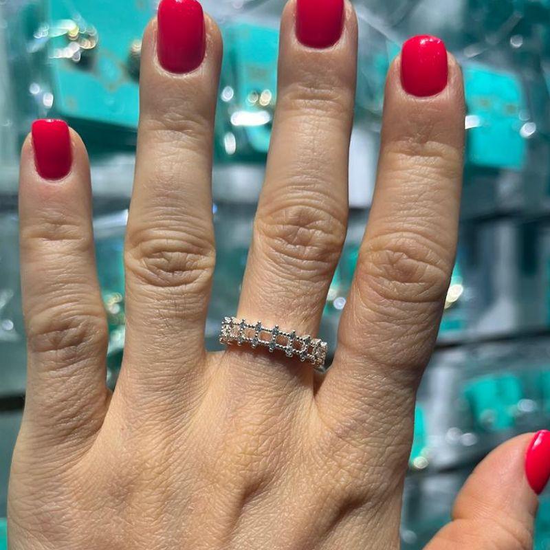 ANEL DUPLO CRAVEJADO EM ZIRCÔNIA BANHADO A PRATA