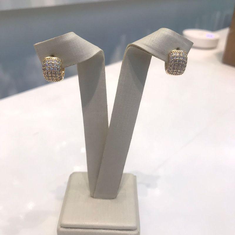 ARGOLA SHINE EM ZIRCÔNIA BANHADO A OURO