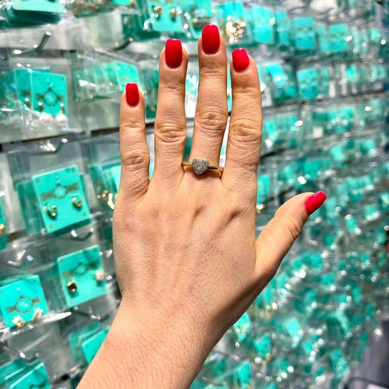 ANEL CORAÇÃO GOLD ZIRCÔNIA BANHADO A OURO