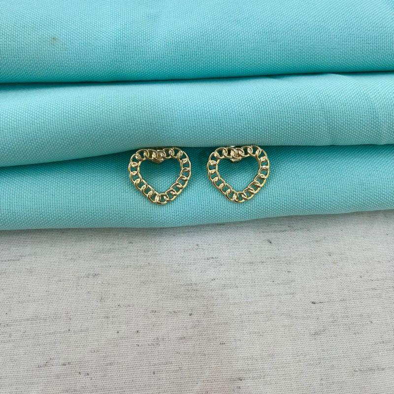 BRINCO CORAÇÃO CORRENTE BANHADO A OURO