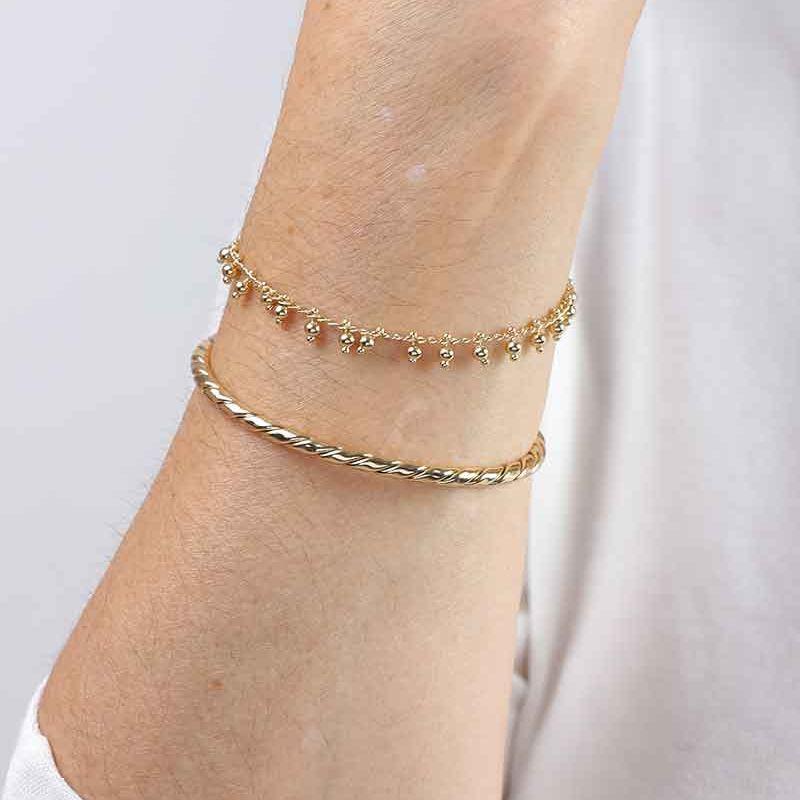 PULSEIRA MINI ESFERA CHARMING BANHADO A PRATA