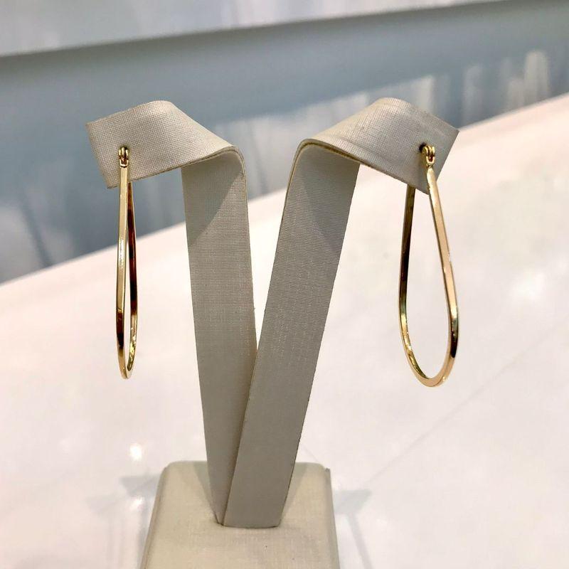 ARGOLA OVAL FECHO ITALIANO BANHADO A OURO