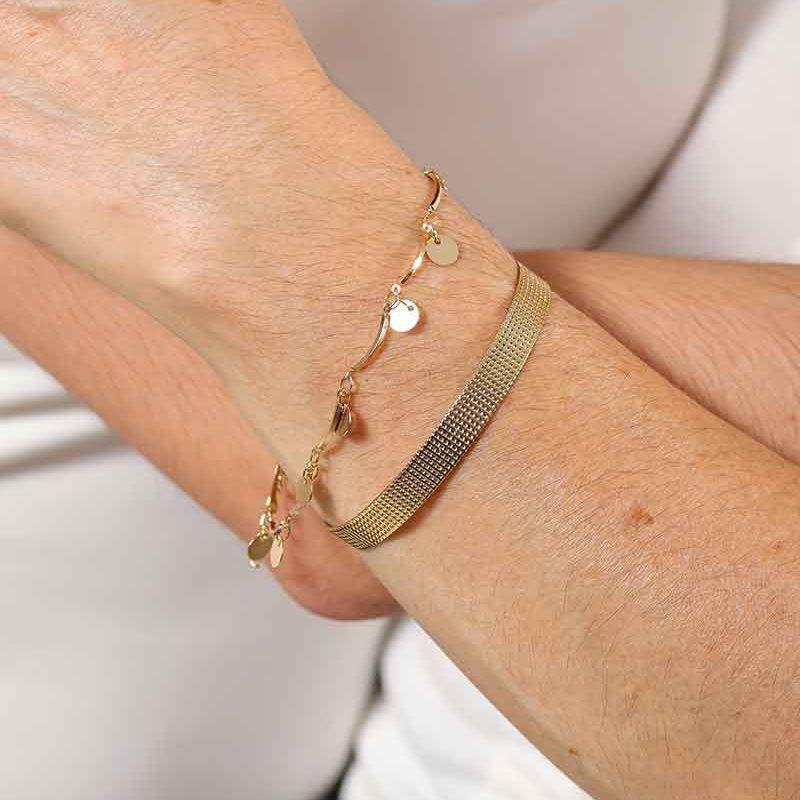 BRACELETE TEXTURIZADO BANHADO A OURO