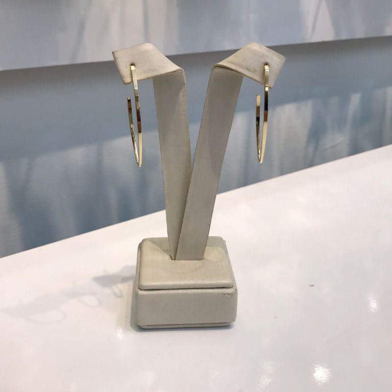 ARGOLA ELIPTICA FINA BANHADO A OURO