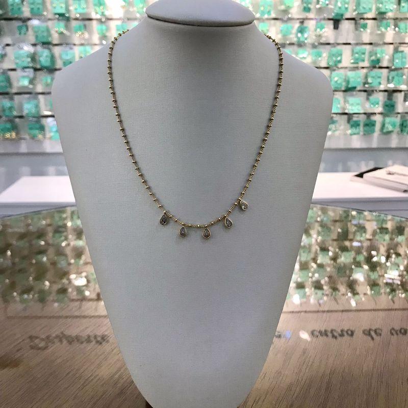 COLAR ESFERAS TIFFANY GOTA BANHADO A OURO