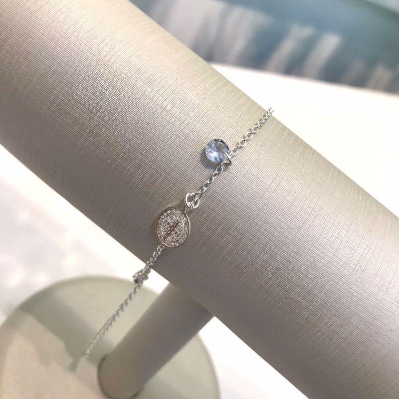 PULSEIRA ELO PORTUGUÊS PING SÃO BENTO TIFFANY BANHADO A PRATA