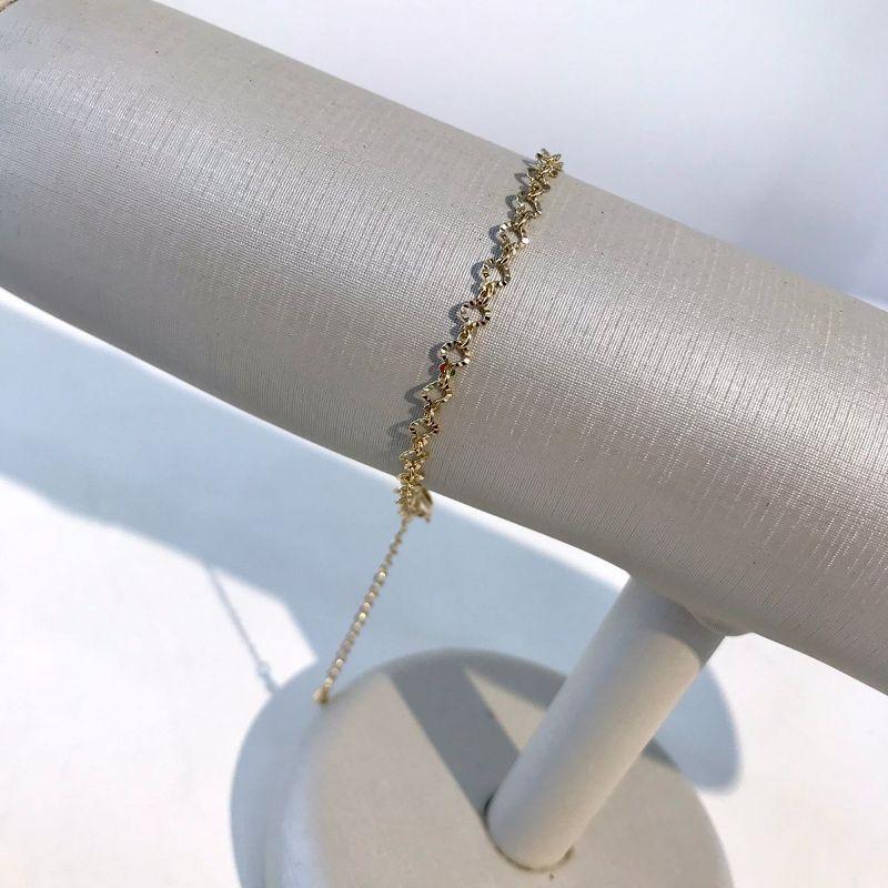 PULSEIRA DE ELOS DIAMANTADOS BANHADO A OURO