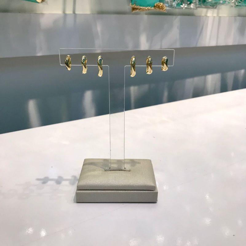 TRIO DE ARGOLA TORCIDO BANHADO A OURO