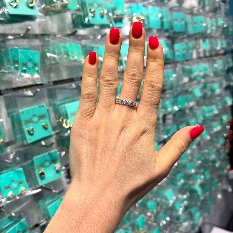 ANEL ZIG ZAG ZIRCÔNIA BANHADO A PRATA