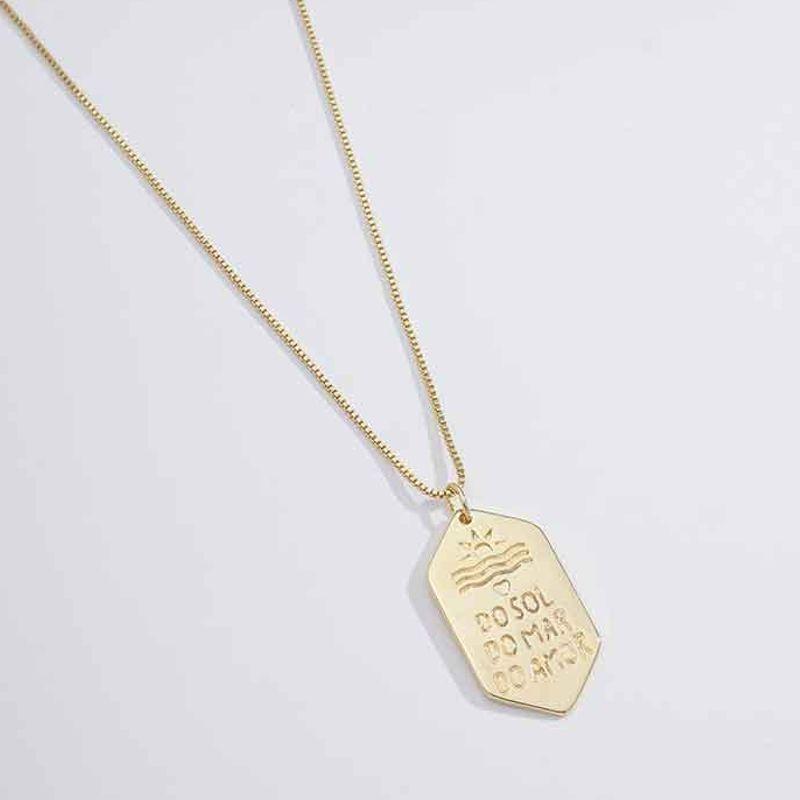 COLAR SUMMER BEACH BANHADO A OURO