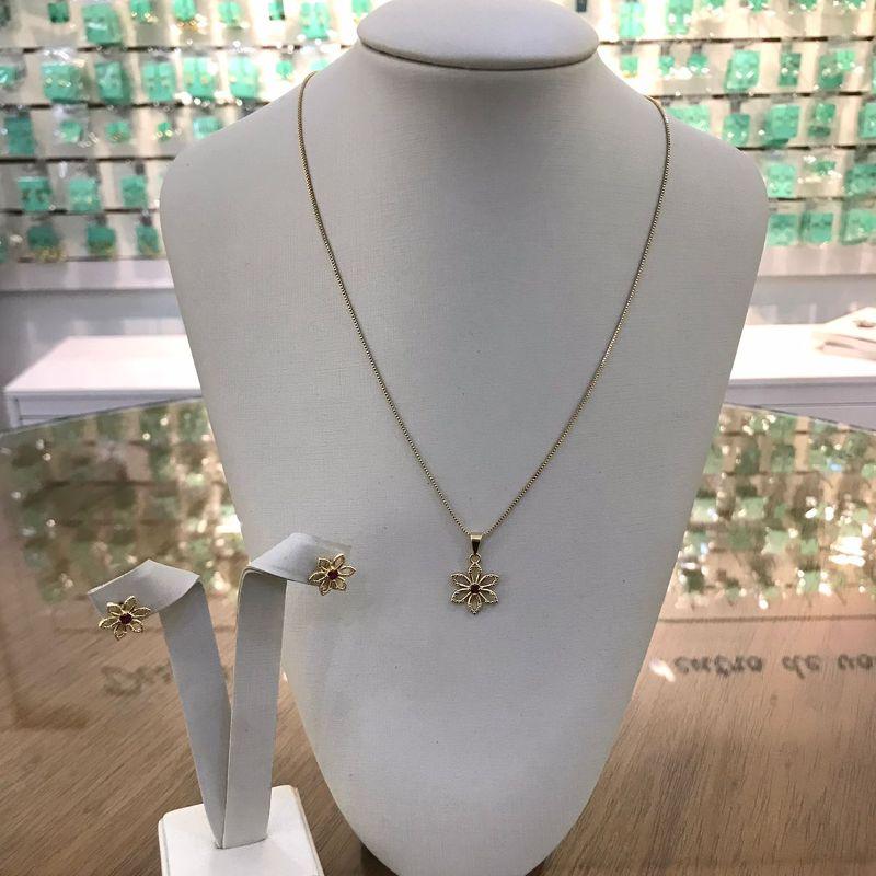 CONJUNTO GARDEN BANHADO A OURO