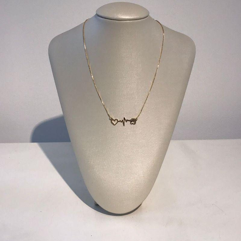 COLAR PET BATIMENTOS BANHADO A OURO