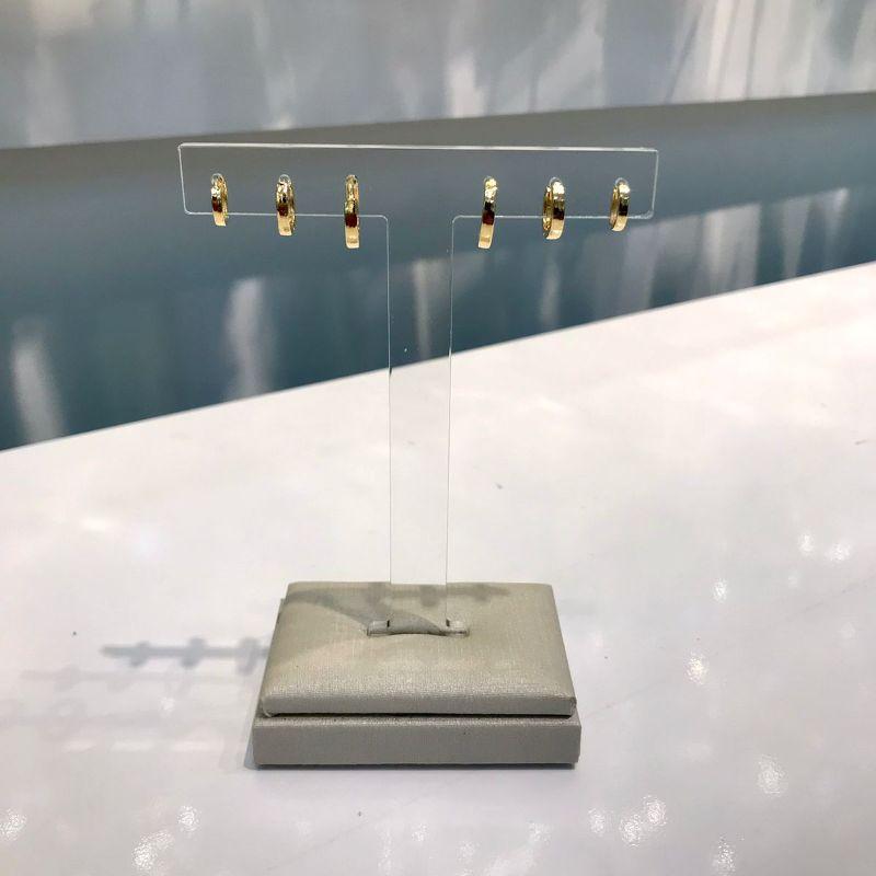 TRIO DE ARGOLA LISA BANHADO A OURO