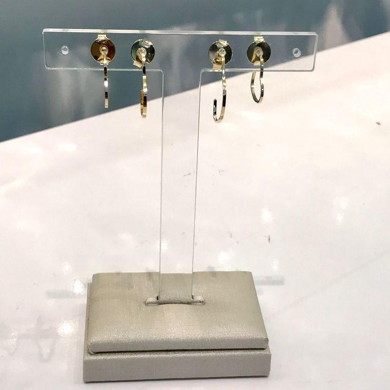 DUPLA ARGOLA CORAÇÃO FINO BANHADO A OURO