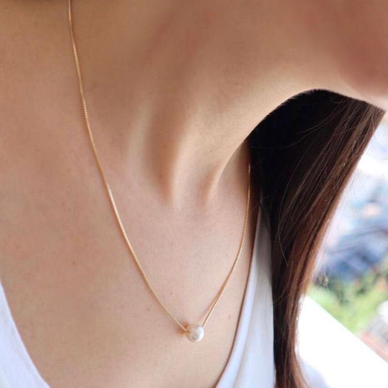 COLAR DE PÉROLA TAM P BANHADO A OURO