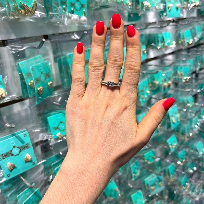 ANEL ELEGANCE EM ZIRCÔNIA BANHADO A PRATA