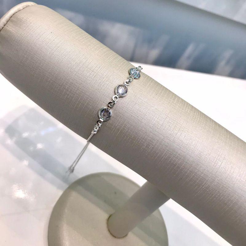 PULSEIRA TRIO TIFFANY REGULÁVEL BANHADO A PRATA