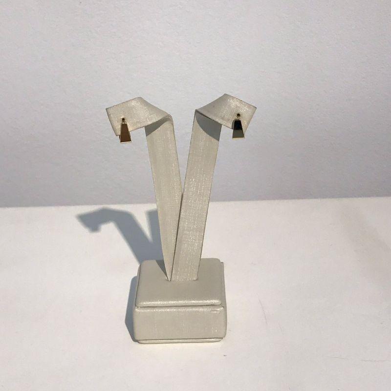 MEIA ARGOLA QUADRADA BANHADO A OURO