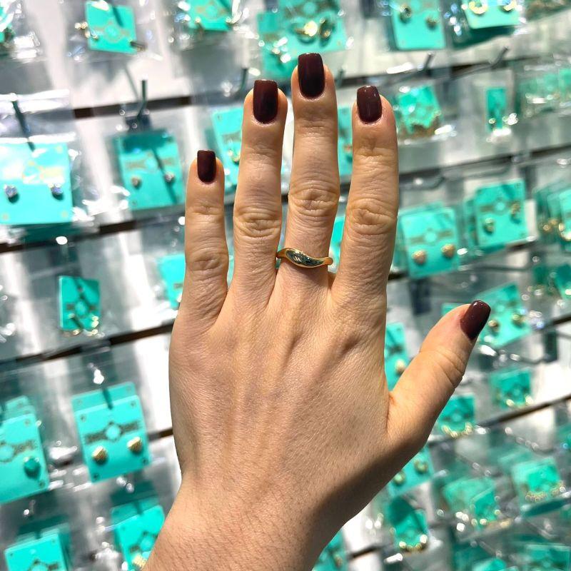 ANEL LISO REGULÁVEL BANHADO A OURO