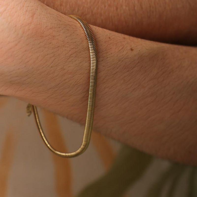 PULSEIRA SNAKE BANHADO A OURO