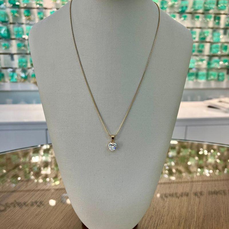 COLAR PONTO DE LUZ CORAÇÃO BANHADO A OURO